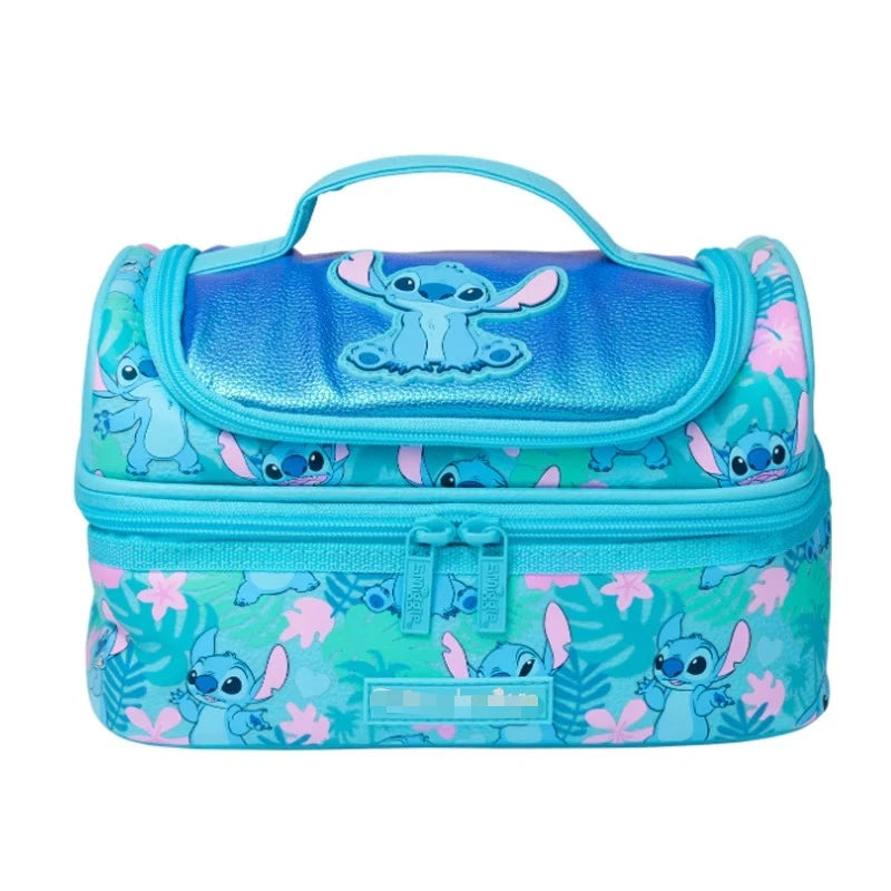 Stitch Backpack Student Cartoon Bag Roller Bag Stair-climbing Wheel Knapsack Lunch Box Bag Stationery Storage Pen Case Gifts