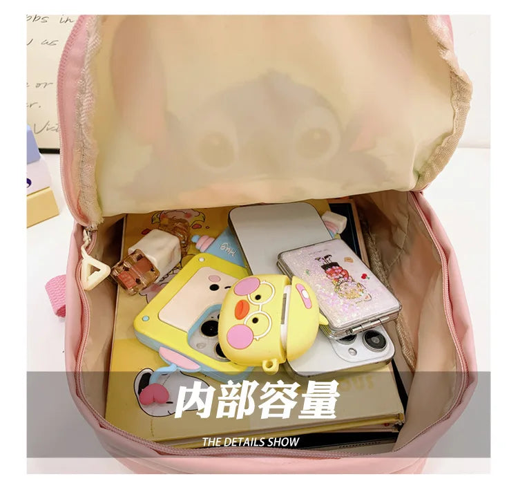 Stitch Anime Cartoon Outdoor Leisure Backpack Cute Fashion Creative Personality Student Large Capacity Children Fun Cute Backp
