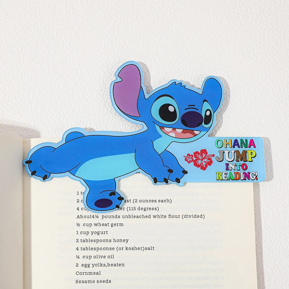 Cute Stitch Cartoon Bookmark for Book Lovers, Anime - themed Page Marker Ideal for Kids' Reading & School Supplies