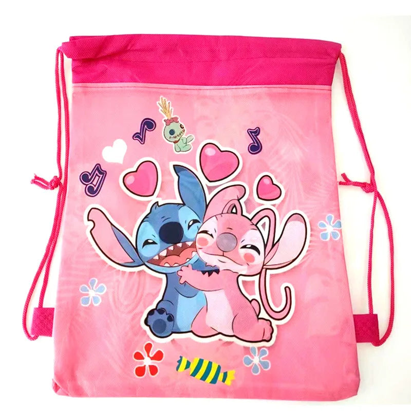 Anime Stitch Backpack Drawstring Bag High-capacity Waterproof Backpack Child Shower Supplies Toy Storage Bag Kid Birthday Gift