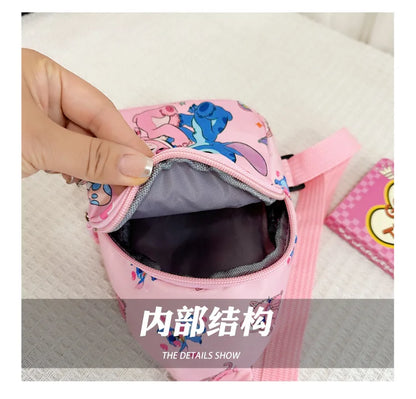 Kids Stitch Shoulder Bags Cartoon Chest Bag for Boys Girls Travel Satchel Casual Portable Totes Kawaii Backpacks Birthday Gifts