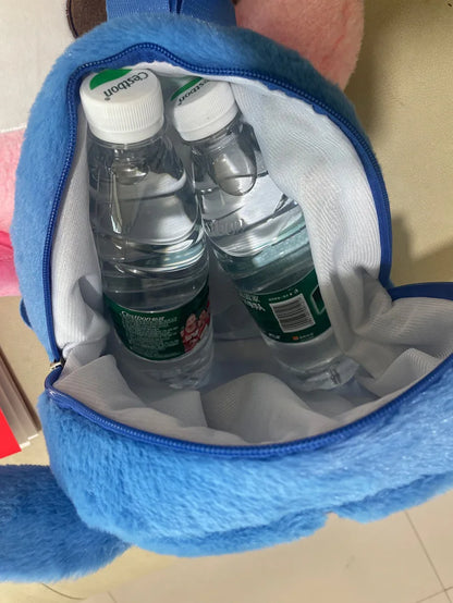 New cartoon Stitch children's backpack plush doll toy baby doll schoolbag cute cartoon kindergarten backpack