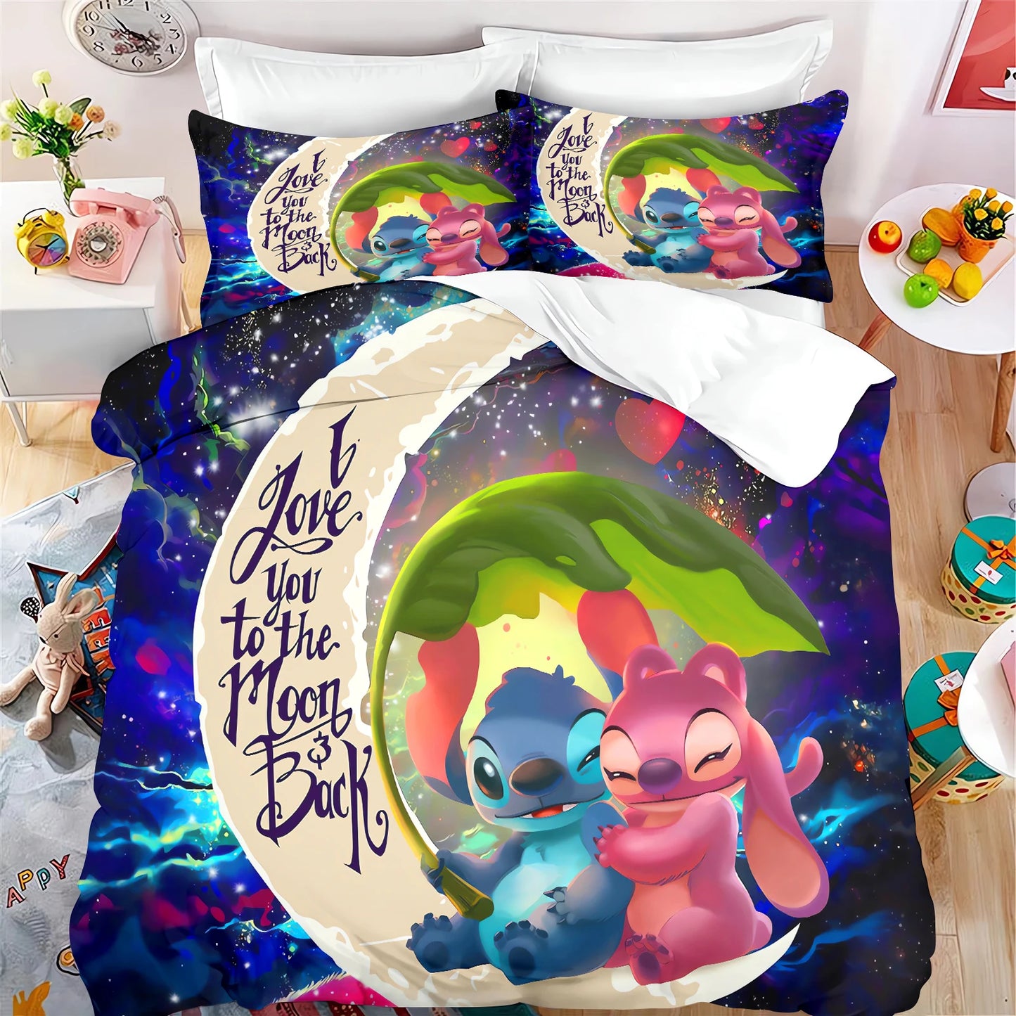 Stitch Quilt Cover Cartoon Anime Duvet Printed comforter 100% Polyester Bedding Twin Size children Gift Various Sizes