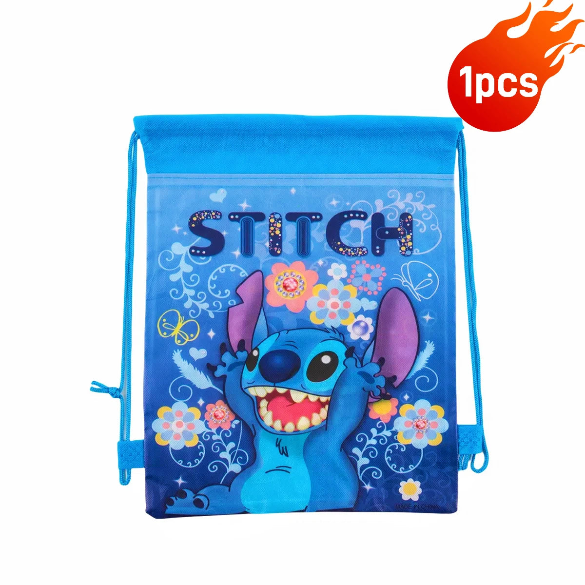 Anime Stitch Backpack Drawstring Bag High-capacity Waterproof Backpack Child Shower Supplies Toy Storage Bag Kid Birthday Gift