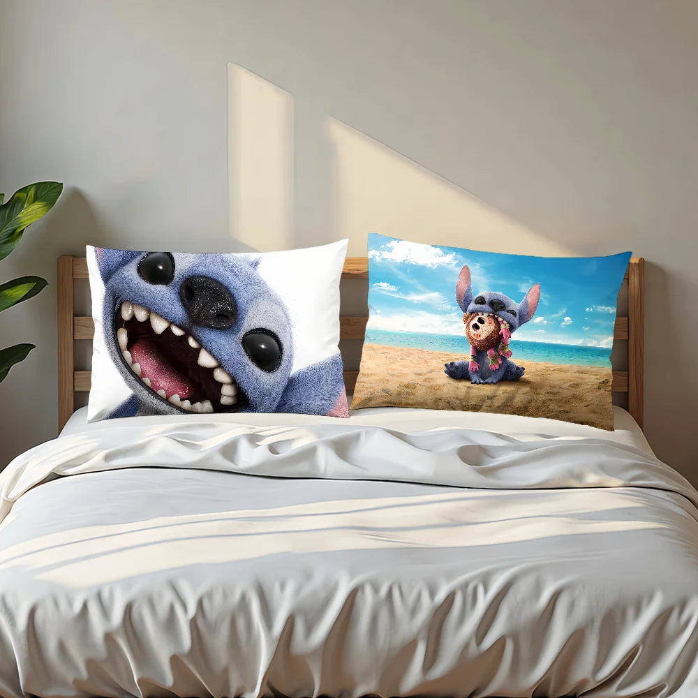 Cartoon cute art movie S-StitchS-S cushion cover Rectangle Pillow Cover Home Sofa living Room Coffee Shop Pillowcase