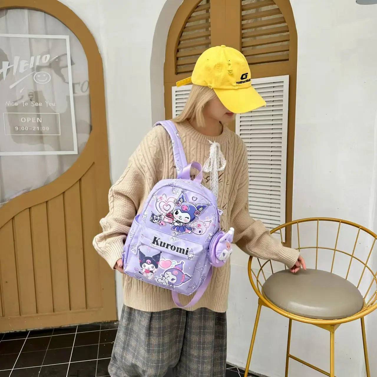 2025 new style Stitch Cartoon Kids Teenager School Bags +Cartoon accessories cute Student Backpack Girl Travel Knapsack Mochila