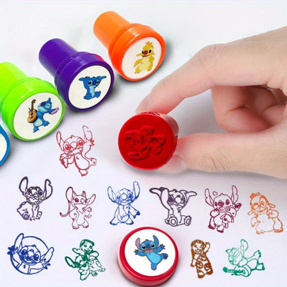 12Pcs/Set Stitch Cartoon Cute Reward Seals Perfect for DIY Scrapbooking Diary Decor And School Projects