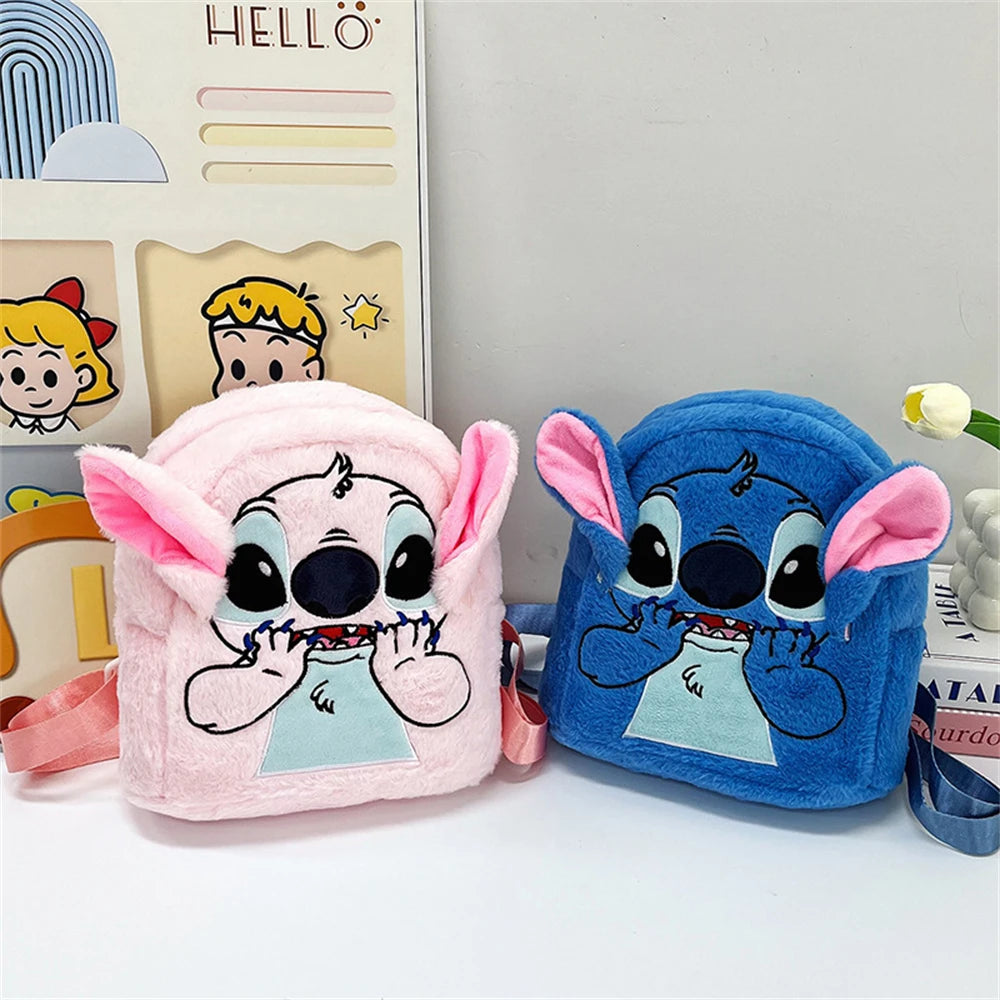 Stitch Plush Backpack for Kids, Japanese Cute Large Capacity School Bag, Kindergarten Bookbag Gift