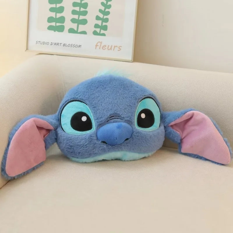 Cartoon Stitch Car Headrest Neck Pillow Neck Support Car Seat Belt Shoulder Cover Child Protective Cute Car Interior Accessories
