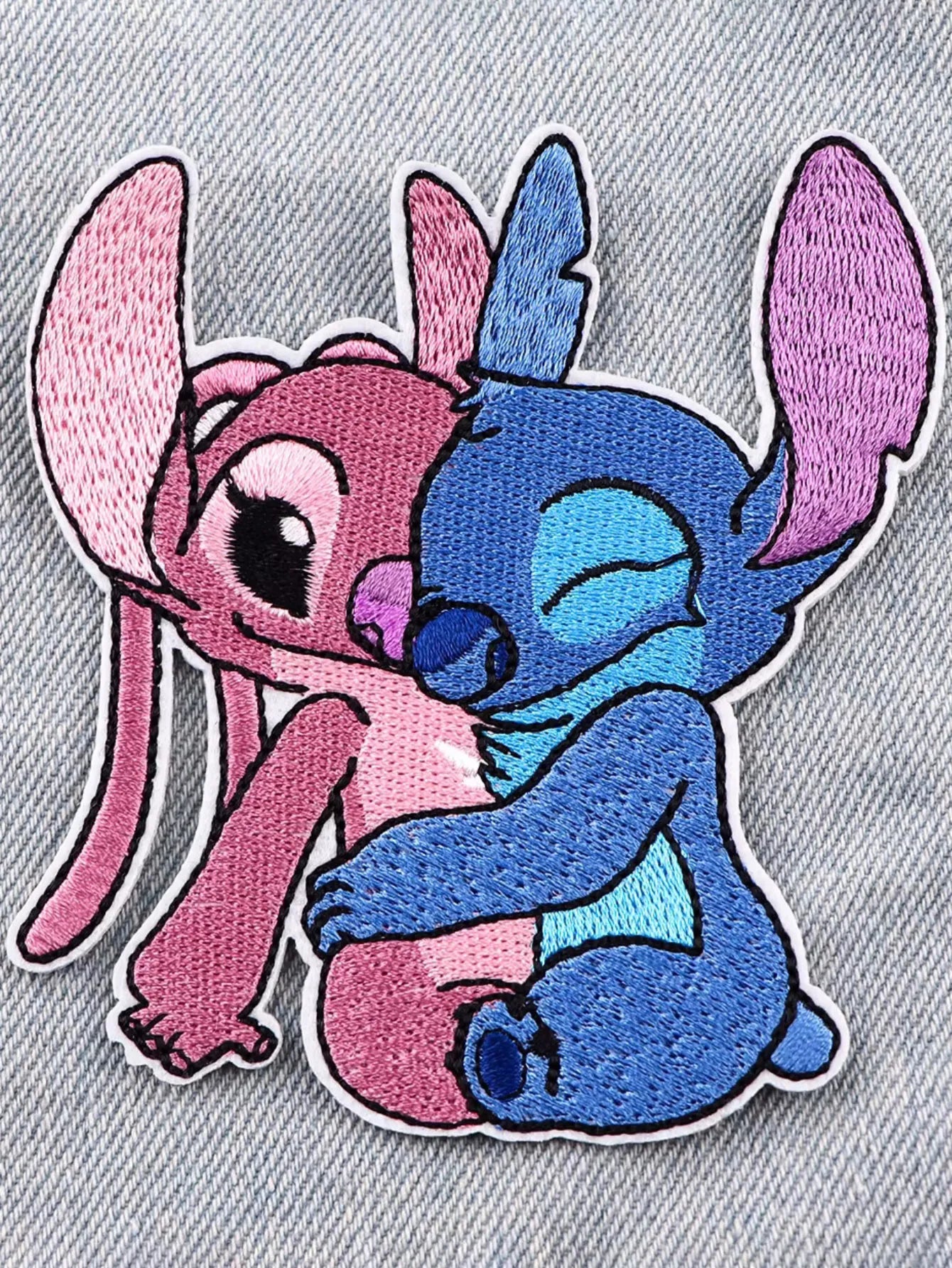 1pcs Cartoon Anime Stitch Iron on Patches for Clothing T-shirt bag shose Stitch Patch Garment stickers embroidery cloth sticker