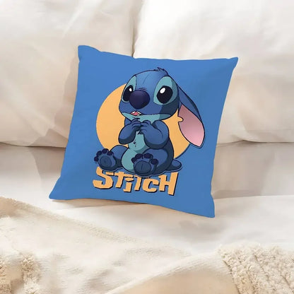 Cute S-Stitch Pillow Case Cushion Cover Soft Cute Throw Pillow Case For Car Sofa Pillowcase Polyester With Zipper