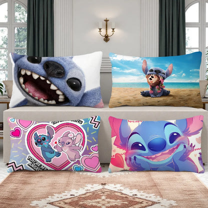 Cartoon cute art movie S-StitchS-S cushion cover Rectangle Pillow Cover Home Sofa living Room Coffee Shop Pillowcase
