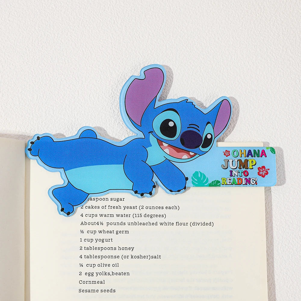 Cute Stitch Cartoon Bookmark for Book Lovers, Anime - themed Page Marker Ideal for Kids' Reading & School Supplies