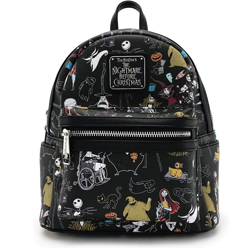 Stitch Womens Double Strap Shoulder Bag Purse PU Backpack The Nightmare Before Christmas Mini Backpack Halloween Cosplay Bag