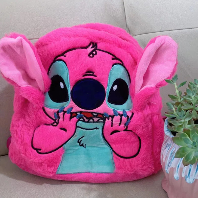 New cartoon Stitch children's backpack plush doll toy baby doll schoolbag cute cartoon kindergarten backpack