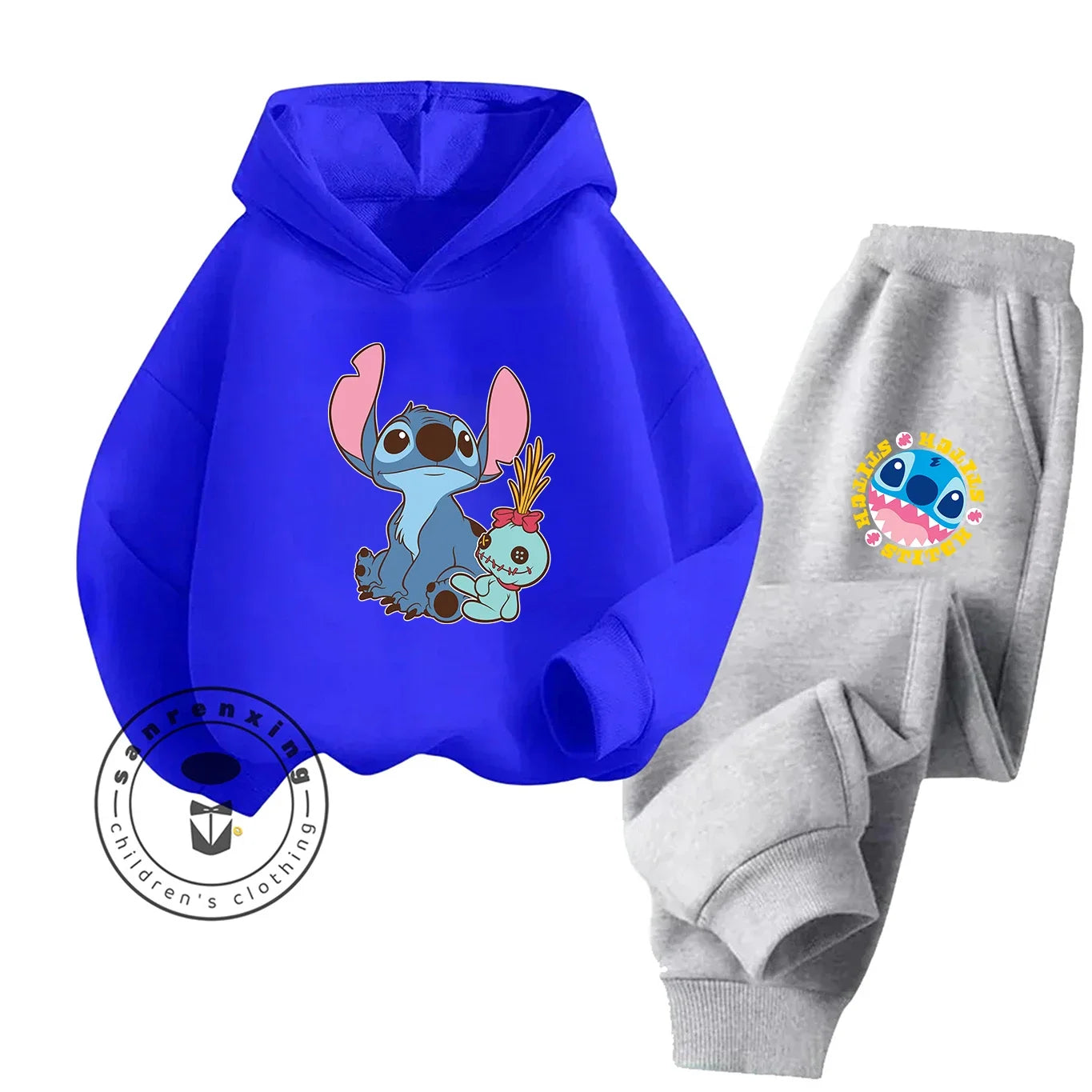 Stitch Fashion 2025 Cartoon Printed Hoodie Set 2D For Children Teenagers Boys Girls Casual Hot Sale Autumn Winter