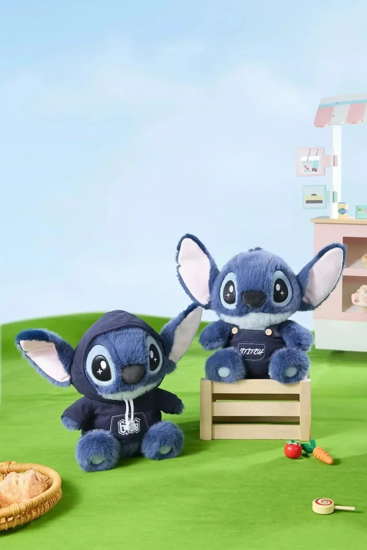 2025 Hot Cartoon Stitches Toy With A Hat Cute Cartoon Character, Children's Plush Toy Sleeping Pillow, Decoration, Gift