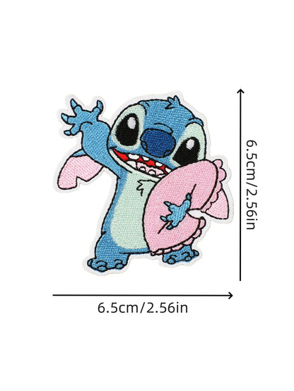 1pcs Cartoon Anime Stitch Iron on Patches for Clothing T-shirt bag shose Stitch Patch Garment stickers embroidery cloth sticker