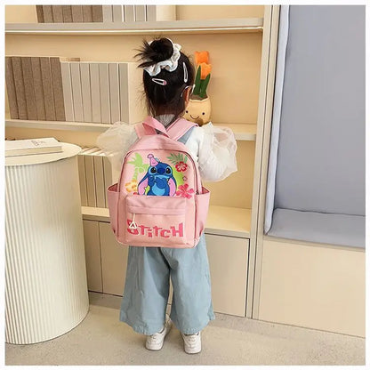 New Lilo&Stitch Backpack Cartoon Character Stitch Printed Accessories Children's Backpack Student Cartoon Pink Backpack Gift