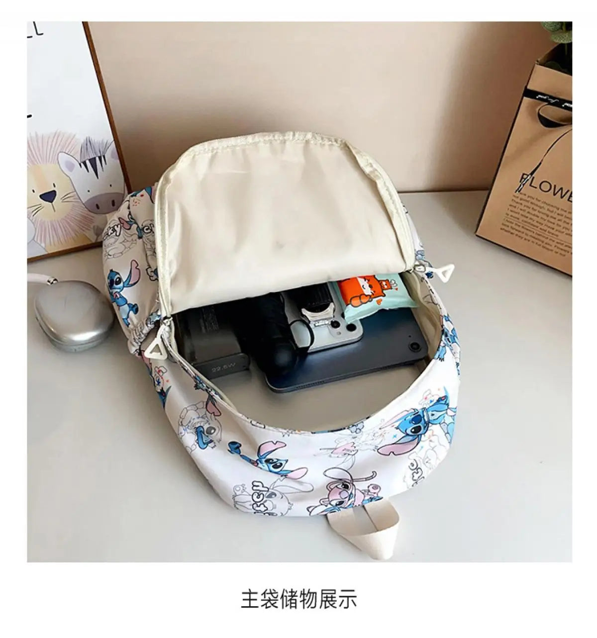 Stitch Anime Backpack Lightweight Large Capacity Water-Resistant School Travel School Bag Trendy Unisex Gift for Teens Couples