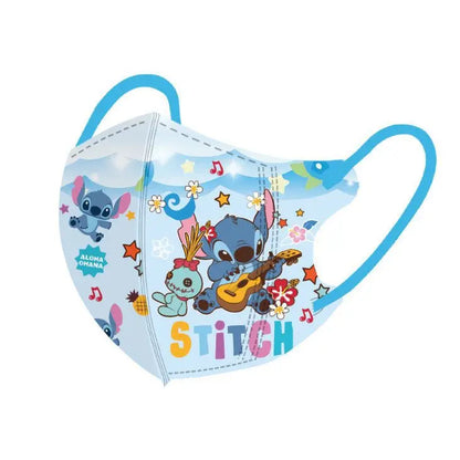Stitch Mask Cartoon 3D Pattern Face Mask Thin Section Breathable 10 Pcs/pack Independent Package Disposable Earloop Style Masks