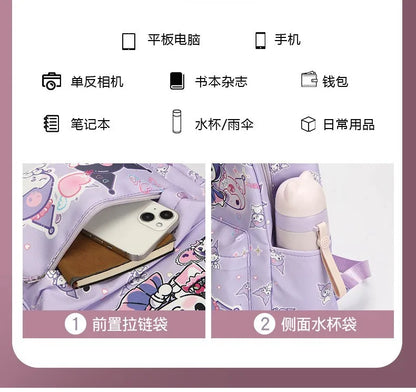 2025 new style Stitch Cartoon Kids Teenager School Bags +Cartoon accessories cute Student Backpack Girl Travel Knapsack Mochila