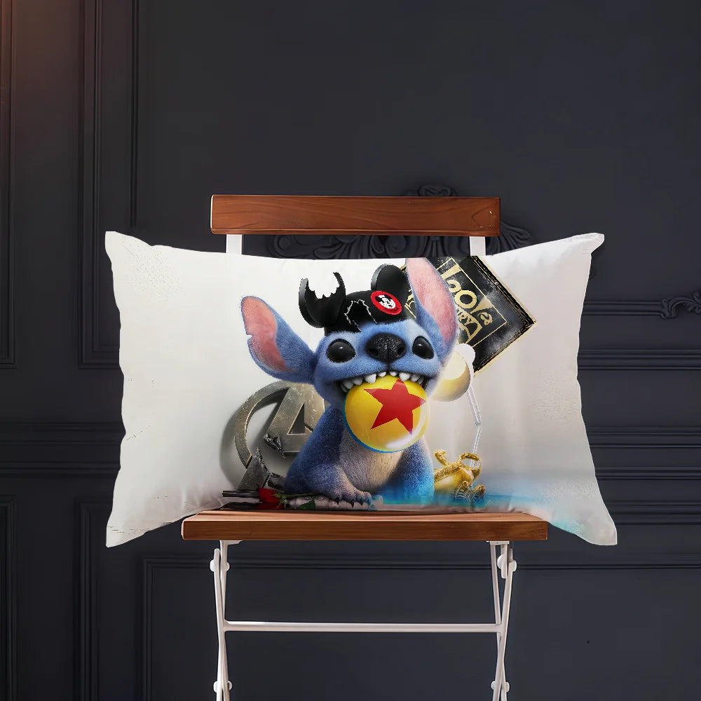 Cartoon cute art movie S-StitchS-S cushion cover Rectangle Pillow Cover Home Sofa living Room Coffee Shop Pillowcase
