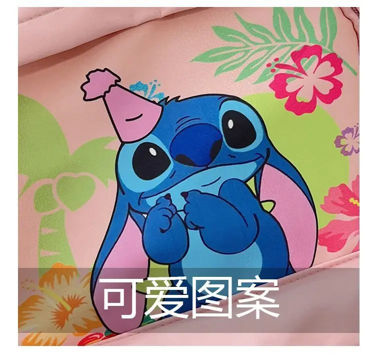 New Lilo&Stitch Backpack Cartoon Character Stitch Printed Accessories Children's Backpack Student Cartoon Pink Backpack Gift