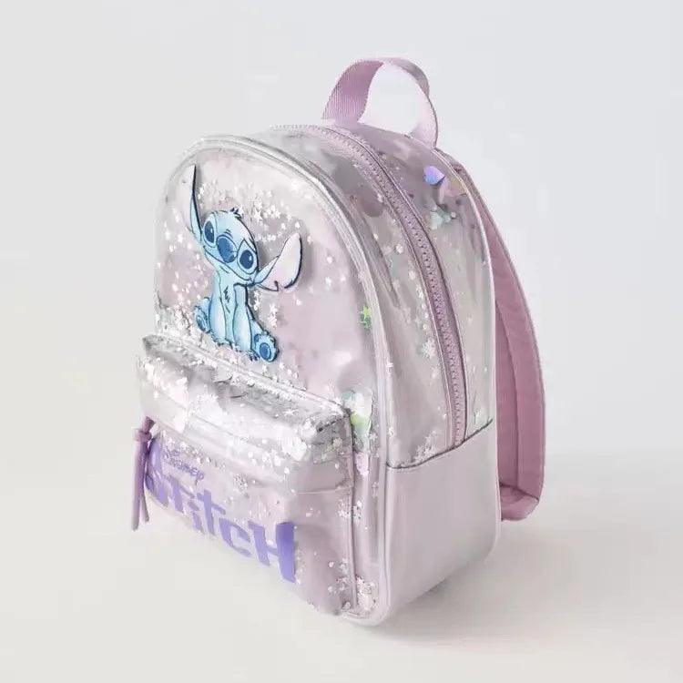 Stitch Stitched Cartoon Sequined Back Fashionable Trendy Kindergarten School Bag Kawaii Backpack High Quality Storage Bag
