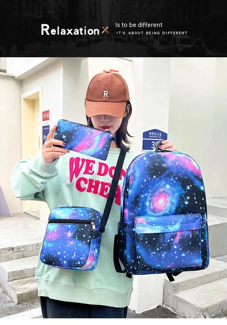 3pcs/Set Stitch Kids Backpack Cartoon Stitch Print Kindergarten Pencil Case Boy Girl Shoulder Bag Children Schoolbag Gift