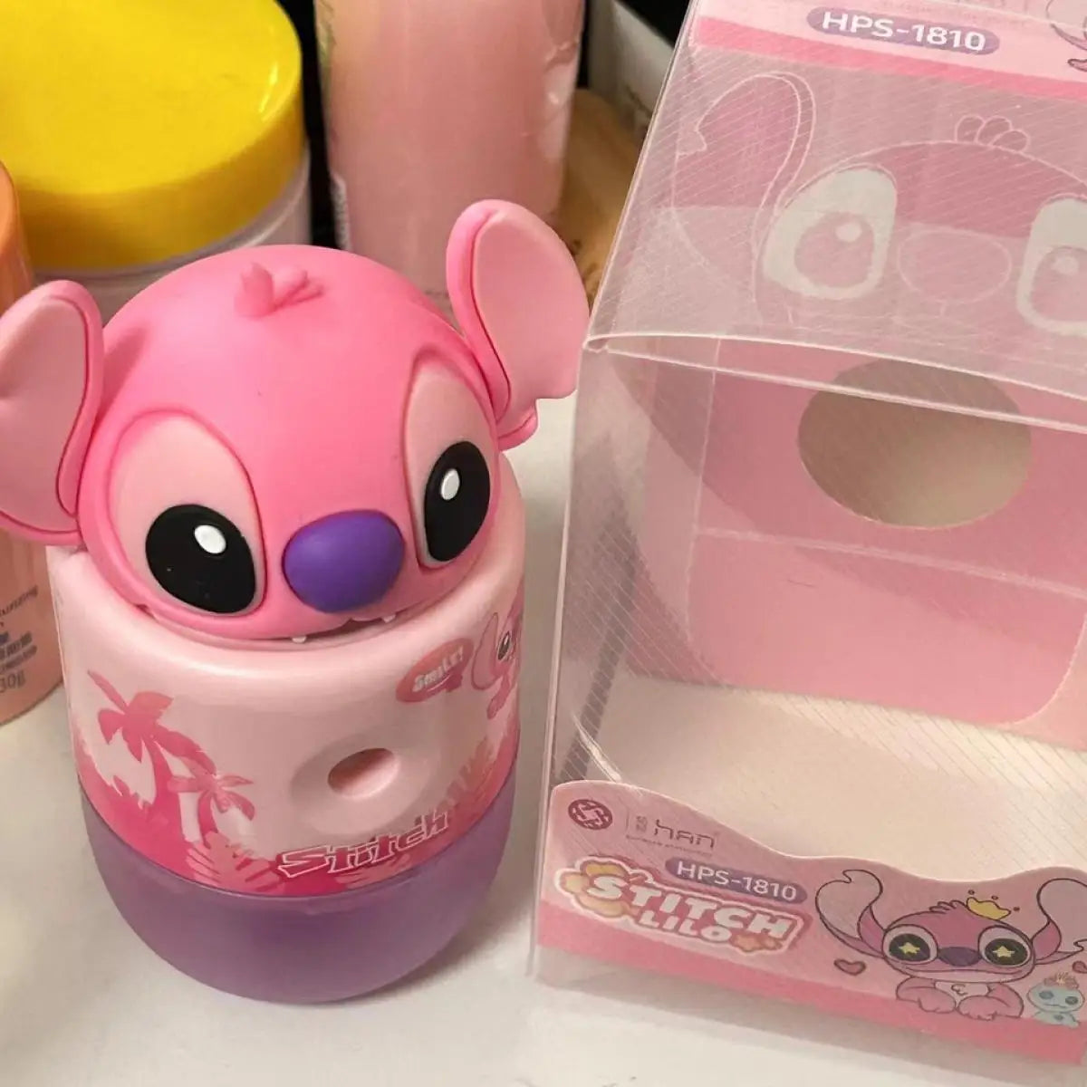 Stitch Manual Pencil Sharpener Cute Hand Crank Design School Supplies for Kids Students Kawaii Stationery Gift Idea