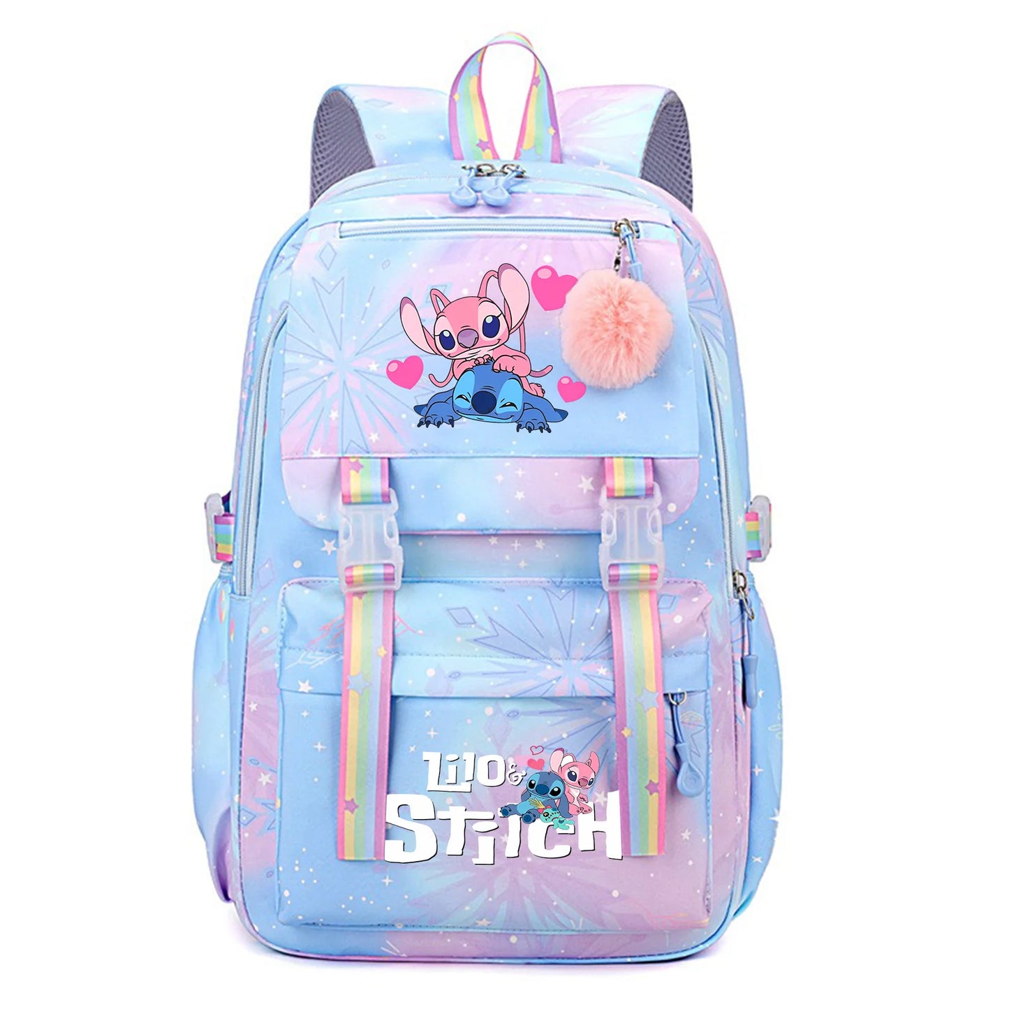 Stitch Kids Backpack Boy Girls Bookbag Bag Student Children Knapsack Schoolbag Rucksack Mochila Cartoon Anime Travel Commute Bag