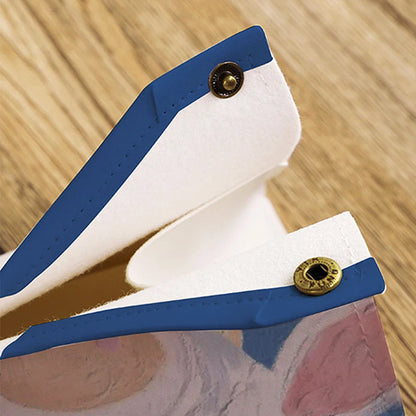 Stitch Tissue Boxes Waterproof Leather Napkin Holder Portable Foldable Car Tissue Box Bathroom Kitchen Tissue Storage Box