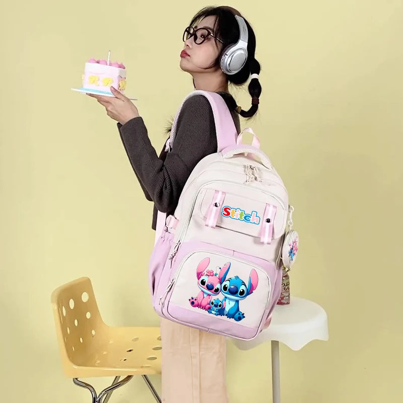 Stitch Girl Boy Backpack for School Cute Bookbag Elementary Laptop Bag Lightweight Back to School Student Travel Christmas Gift