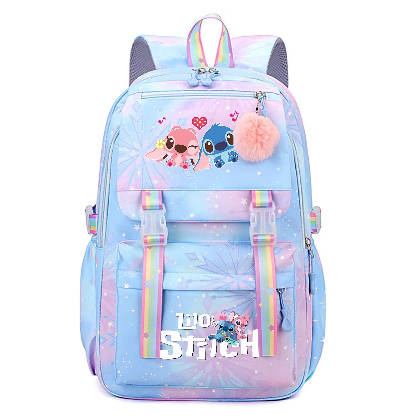 Stitch Kids Backpack Boy Girls Bookbag Bag Student Children Knapsack Schoolbag Rucksack Mochila Cartoon Anime Travel Commute Bag