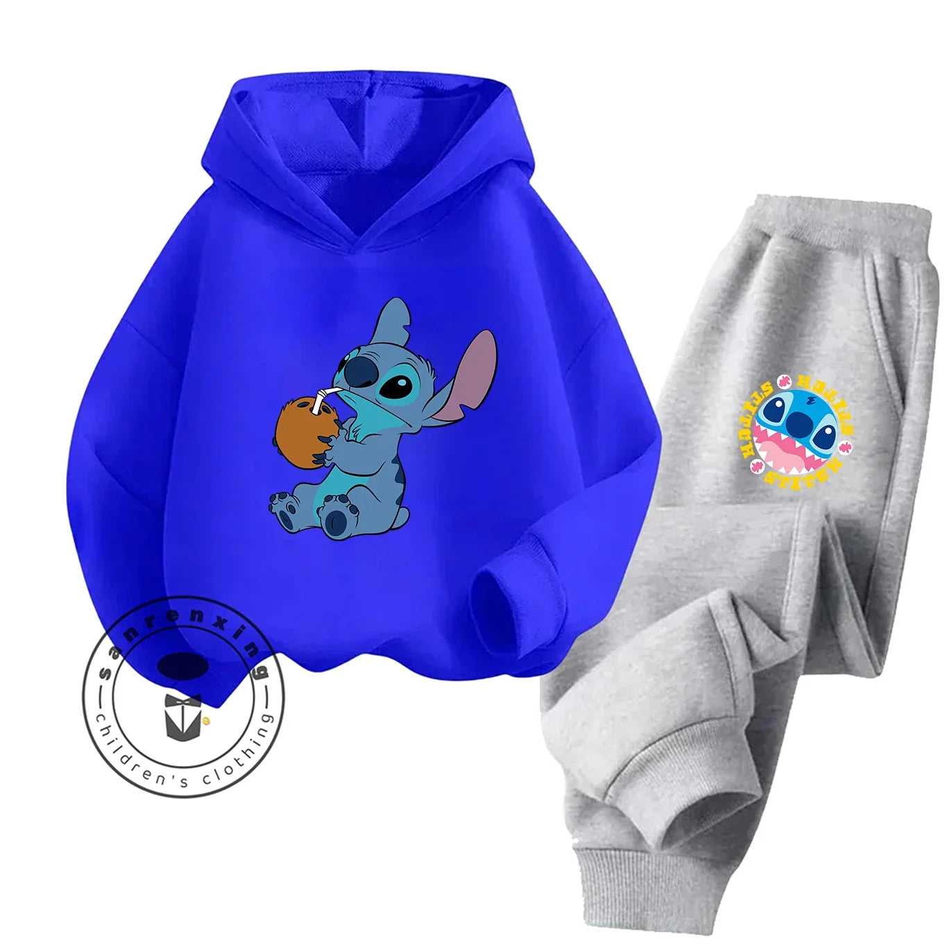 Stitch Fashion 2025 Cartoon Printed Hoodie Set 2D For Children Teenagers Boys Girls Casual Hot Sale Autumn Winter
