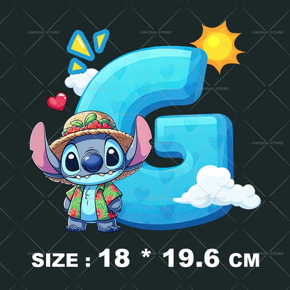 Cartoon Stitch Patches for Clothes Heat Transfer Patch On Clothing Stickers DIY T-Shirt Hoodies Accessory A-Z 26 English Letters