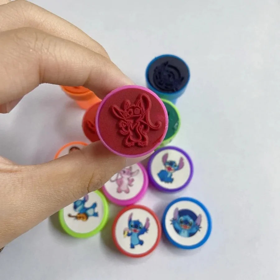 12Pcs/Set Stitch Cartoon Cute Reward Seals Perfect for DIY Scrapbooking Diary Decor And School Projects