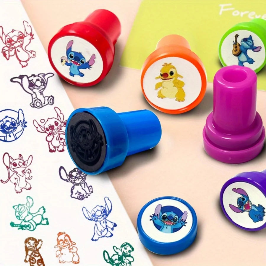 12Pcs/Set Stitch Cartoon Cute Reward Seals Perfect for DIY Scrapbooking Diary Decor And School Projects
