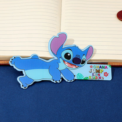 Cute Stitch Cartoon Bookmark for Book Lovers, Anime - themed Page Marker Ideal for Kids' Reading & School Supplies