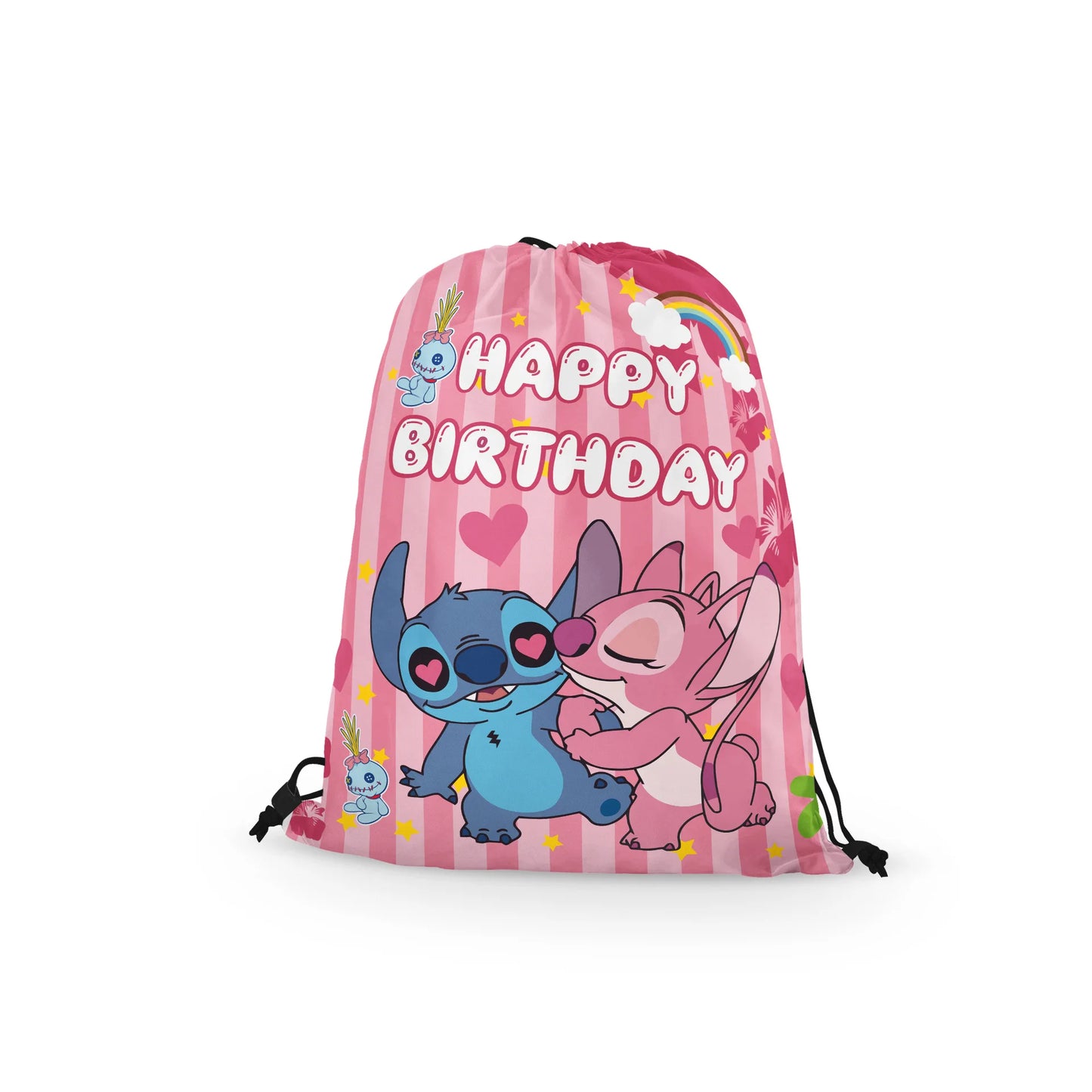 Stitch Drawstring Bags Cute Children Backpack Travel Storage Bag Kids Boys Girls Casual Swim Portable Backpack Holiday Gifts