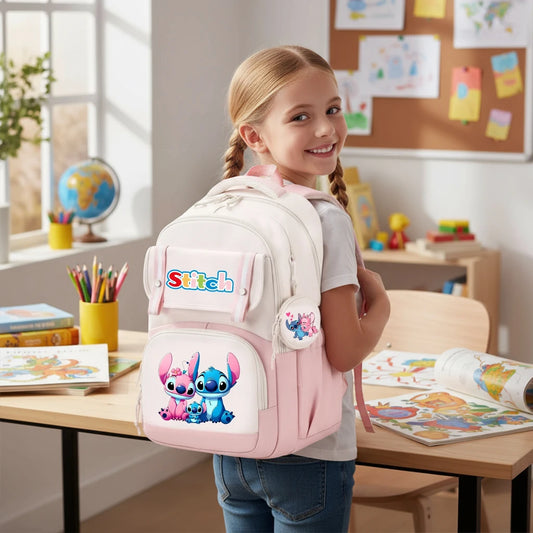 Stitch Girl Boy Backpack for School Cute Bookbag Elementary Laptop Bag Lightweight Back to School Student Travel Christmas Gift