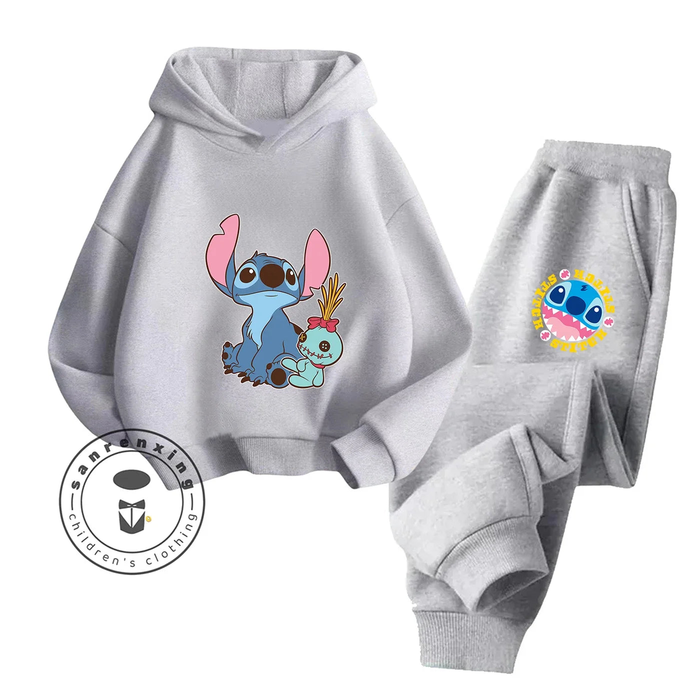 Stitch Fashion 2025 Cartoon Printed Hoodie Set 2D For Children Teenagers Boys Girls Casual Hot Sale Autumn Winter