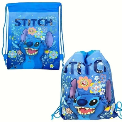 Anime Stitch Backpack Drawstring Bag High-capacity Waterproof Backpack Child Shower Supplies Toy Storage Bag Kid Birthday Gift