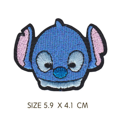 Stitch Cartoon Cute Anime Iron on Patches for Clothing T-shirt shose bag Embroidery Patches on Clothes Applique