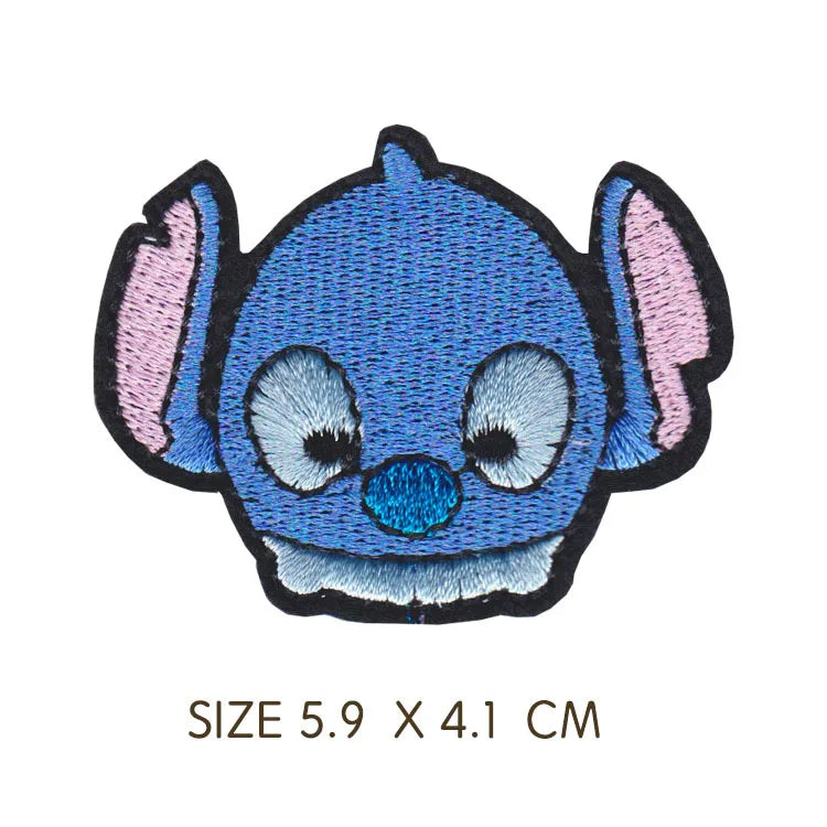 Stitch Cartoon Cute Anime Iron on Patches for Clothing T-shirt shose bag Embroidery Patches on Clothes Applique