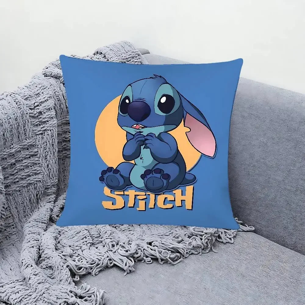 Cute S-Stitch Pillow Case Cushion Cover Soft Cute Throw Pillow Case For Car Sofa Pillowcase Polyester With Zipper