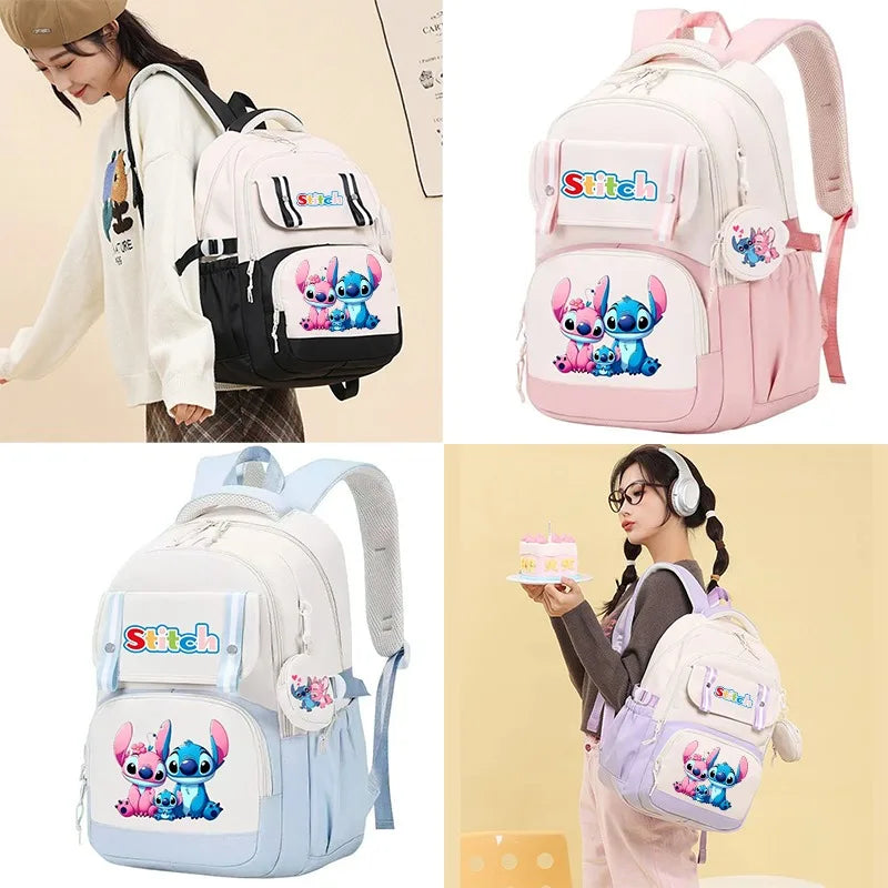 Stitch Girl Boy Backpack for School Cute Bookbag Elementary Laptop Bag Lightweight Back to School Student Travel Christmas Gift