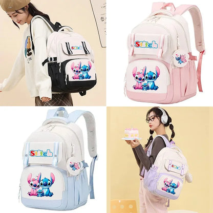 Stitch Girl Boy Backpack for School Cute Bookbag Elementary Laptop Bag Lightweight Back to School Student Travel Christmas Gift