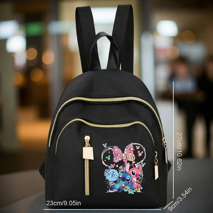 Stitch Stylish Small Backpack,Preppy Mini Backpack with Adjustable Straps,Lightweight Design for Daily Commute & Back to School